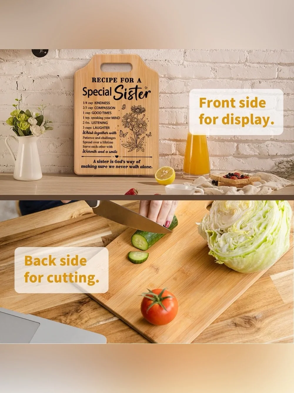 Special Sister Recipe Cutting/Serving Board